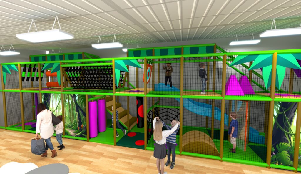 4 cgi of new jungle kingdom soft play area